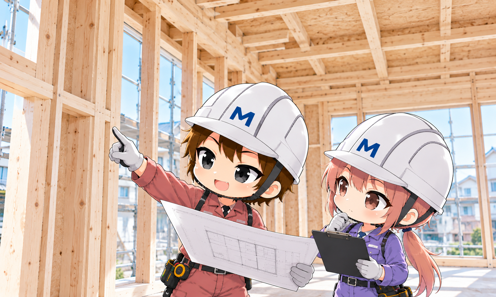 木造住宅で学ぶ現場監督たち